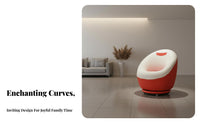 Rotating Flower-Shaped Seat 360-Degree Rotation Round Molded Armchair Lightweight Corduroy Upholstery for Children, Playroom