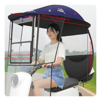 Removable electric motorcycle sun shade