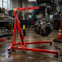 Hydraulic Engine Hoist Easy to Move Engine Hoist with Wheels Cherry Picker Heavy Duty Lift Smooth-Rolling for Mechanics, Garage