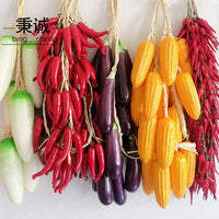 秉诚仿真辣椒大蒜玉米土豆花生蔬菜串农家乐饭店庭院装饰挂串