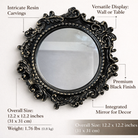 Photo Frame with Vintage Decor Relief Carving for Home Resin Picture for Wedding Couples and Family Portraits