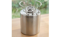 Ball Lock Keg with Two Fittings Pressure Relief Keg with Ball Lock Container Polished Food-Grade for Homebrewers, Home Brewing