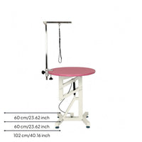 Round Pet Grooming Table Metal Base Petcare Equipment Polished Surface