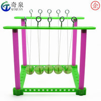 新牛顿碰碰球diy牛顿摆科学科技小制作小学科学实验科普器材