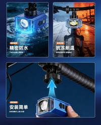自行车无线遥控数显前灯1000高流明易拆卸可吊装公路车骑行照明灯