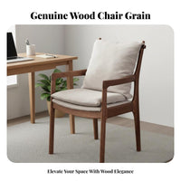 Wooden Armchair Nordic Design Single Person Seat sturdy Wood Frame Comfortable paddinging for Professionals, perusing corner