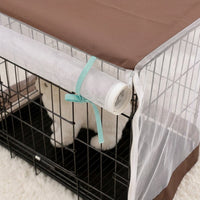 Dog Crate Cover and Cat Cage Cover with Mesh Sides, Breathable Pet Cage Cover for Wire Crates, Indoor Outdoor Protection Dog Cage Cover Mesh