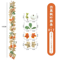 Artificial Maple Leaf Vine for Autumn Home Decor
