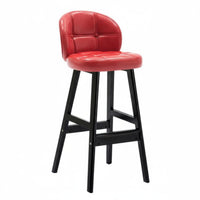 Upholstered High-Rear Stool Modern Minimalist Design Counter Chair Sturdy Construction Ergonomic Design for Homeowners, Pub