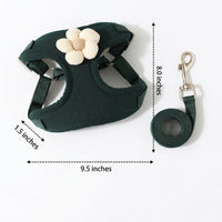 Vest Harness and Harness Leash Set for Dog Walking, Polyester No Pull Pet Harness, Secure Resistant Patterned Walking Harness for Outdoor Pet
