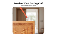 Fruit Wood Fortunate Token Feng Shui Good Luck Token Carved Fruit Wood Token Chinese Wooden Blessing Plaque