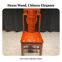 Chinese Roundrear Armchair Hardwood Wood Construction Indoor Furniture Traditional Design Bendd Rearrest for Office