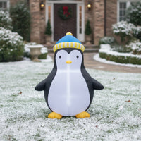 Inflatable Penguin Cute Inflatable Penguin Luminous Yard Decoration for Lawn