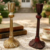 Vintage Cast Iron Candle Holder for Dining and Decoration