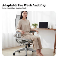 Swivel Chair with Armrests Support Ergonomic Mesh Back Chair for Students