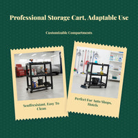 3-tier rolling garage storage cart