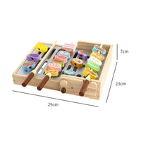 Wooden Barbecue Playset Interactive Parent-Child Play Toy Barbecue Grill Realistic Design Wooden Grill Toy for Kindergarten