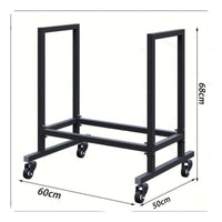 Freestanding Fireplace Accessory Black Iron-Design Log Rack Rigid Frame