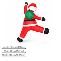 Climbing Santa Red Suit Christmas Figure