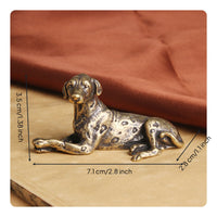 Spotted Dog Figurine Tea Pet Chinese Astrological Dog Figurine Feng Shui Decor