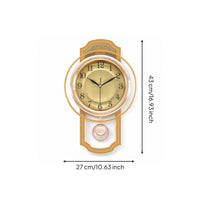 Pendulum Wall Clock Round Wall Clock with Pendulum Analog for Entryway