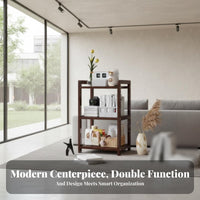 Multi-Tier exposed Shelving multi-tier Space-Saving Display Rack Sturdy Construction