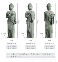 青砂石佛像摆件创意禅意工艺品鱼缸水族造景中式茶宠家居装饰
