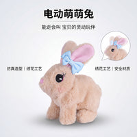 Electric Plush Rabbit Toy with Movement and Sound