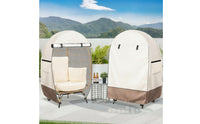 Outdoor Egg Chair Cover with Zipper Full-Coverage Patio Egg Chair Cover Fitted Waterproof for Garden, Balcony