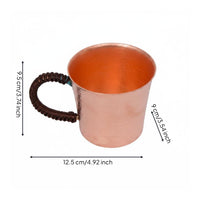 2 Pieces Copper Drinking Vessel Rust Resistant Hammered Copper Mug Polished