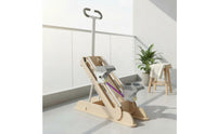 Wooden Stair Stepper Non-Slip Pedals Climbing Exercise Machine Adjustable Resistance Home Stair for Indoor