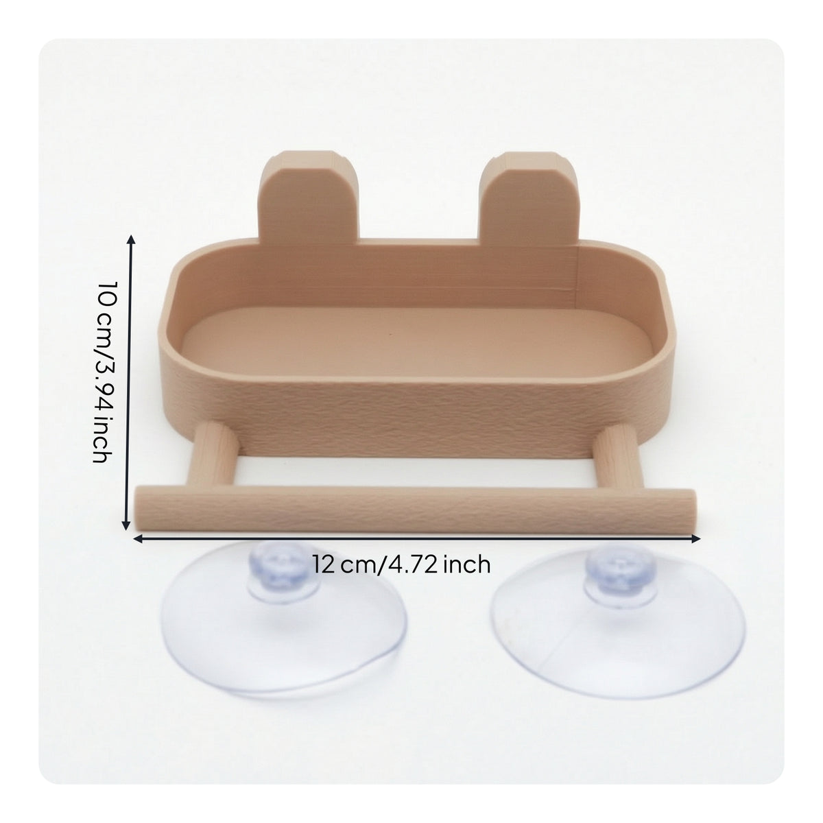 Wood-Look Window Bird Feeder Weather-Resistant Bird Feeder with Suction Cups Strong Window Suction Cup Heavy-Duty for Apartment