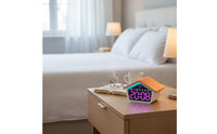 House Shaped Alarm Timepiece Multicolor Display LED Digital Timepiece Double