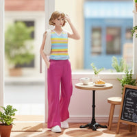 Highly Detailed Wide-Leg Pants Woman Figurine Hand Painted Miniature Girl Figure Scale Model Person for Sand Table Scene