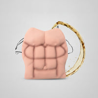 Wearable Muscle Chest Molded Foam Torso with Straps Lightweight Prop Realistic for Adults, Performers, Costume Parties, Stage Performances, Pranks