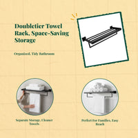 Matte black rustproof towel bar