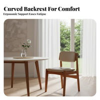 Nordic design Upholstered spine supportrest Seat Light Luxury Design Upholstered Wooden Seat Padded padding Dining Room Chair Curved spine support for Homeowners, Restaurant Owners, Interior Designers, Kitchen, Cafe