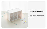 Large Capacity Transparent Bead Organizer Space-Saving 9-Drawer Storage Box Multipurpose for Crafters, Makeup Users, Desktop, Desk, Bedroom