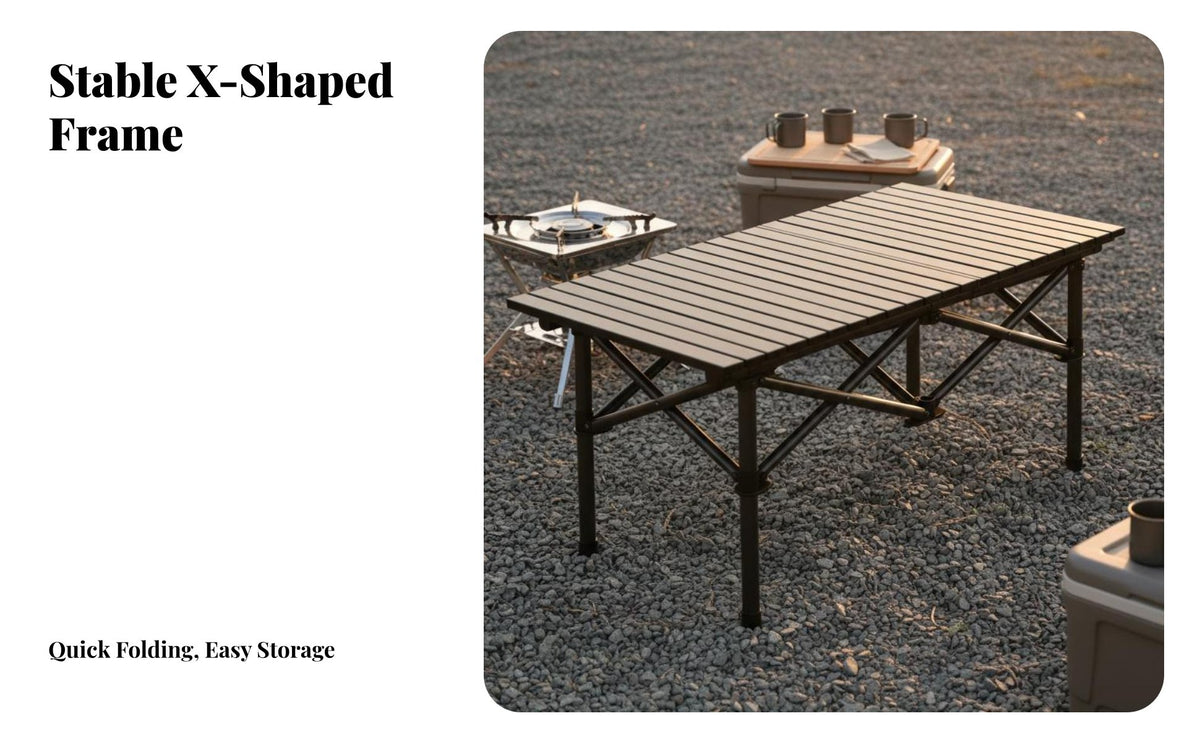 Foldable Folding Table and Chair Set Portable Camping Table and Chair Set Lightweight Long-Lasting for Picnickers, Families, Fishing, Picnic, Barbecue, Travel