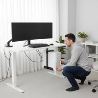 Hanging Computer Case Holder Space Saving Under Desk Mount Easy Installation Adjustable Computer PC Enclosure Bracket for PC Setup