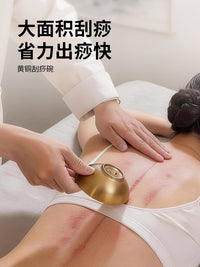 Pure Brass Gua Sha Bowl Tool for Body Massage and Meridian Scraping