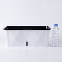 Large Automatic-Watering Planter Box, Outdoor Plant Pots for Balcony, 15L Grow Box with Soil & Plant Food, Synthetic Material