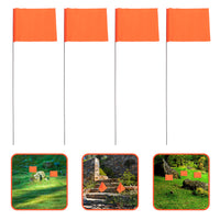 Marking Flags PVC橙色标志旗测量地标旗灌溉标记小旗钢丝信号旗