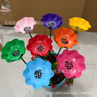 新品Handmade Metal Flower Garden Stake手工金属花卉花园喂鸟器