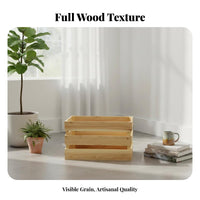 Wooden Crate Set Rustic design Slatted Wood Crate DIYconvenient for Shopkeepers