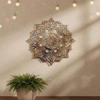 Metal Mandala Wall Oversized Size Mandala Wall Decor Hollow Cut Design for Outdoor