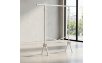 No Installation Required Clothes Rack with Telescopic Bar Lightweight Folding Clothes Rack Retractable Compact for Apartment