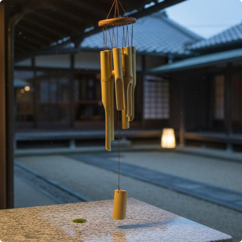 Handmade Bamboo Chime Artisanal Bamboo Wind Chime Outdoor Suitable for Balcony