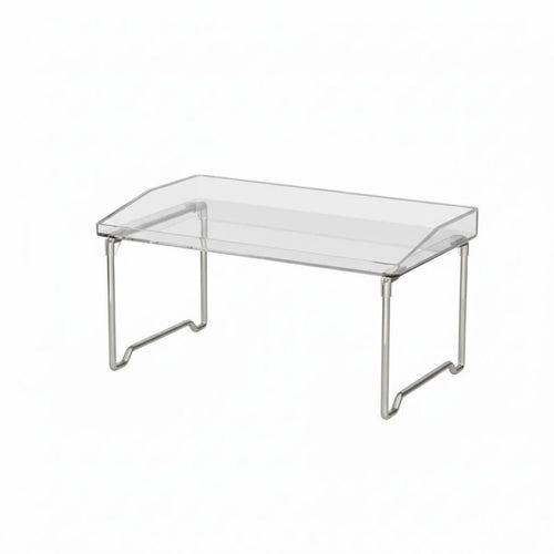 Acrylic Storage Rack Space Saving Desktop File Organizer Layered Design for Home