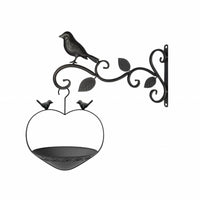 Wall-Mounted Bird Feeder Scrollwork Wall Mounted Bird Feeder Foliage Accents